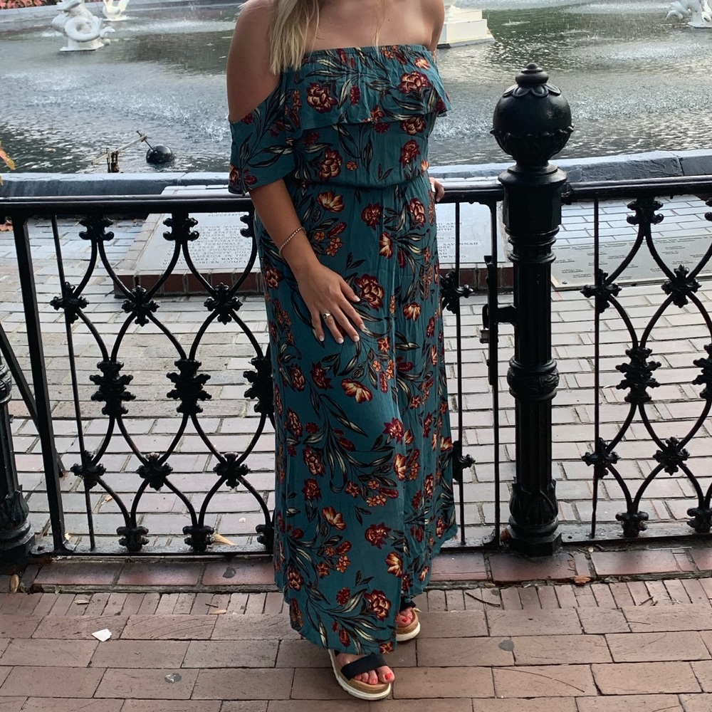ILLA ILLA floral off the should romper with skirt